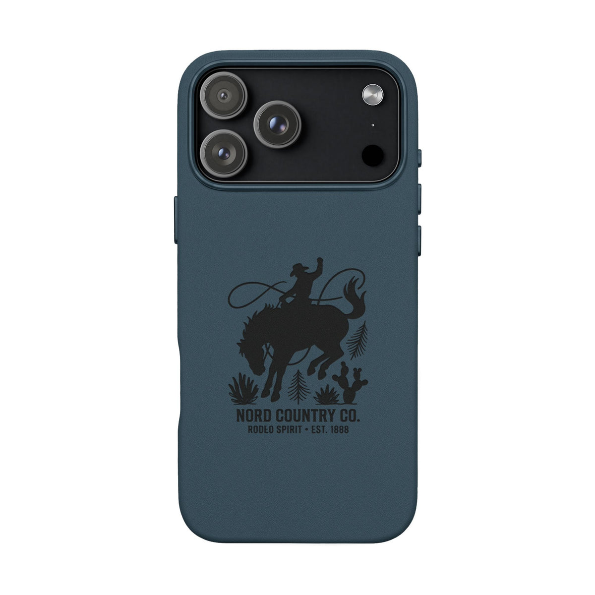 Étui Téléphone Cuir Gravé — Design Minimaliste Chameau