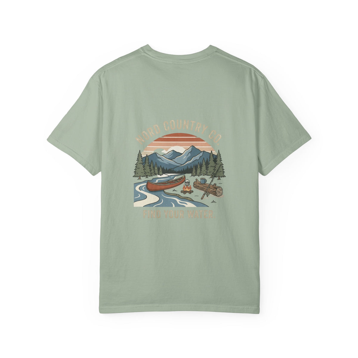 Find Your Water Outdoor T-shirt — Nord Country Co. Canoe & Mountain Graphic