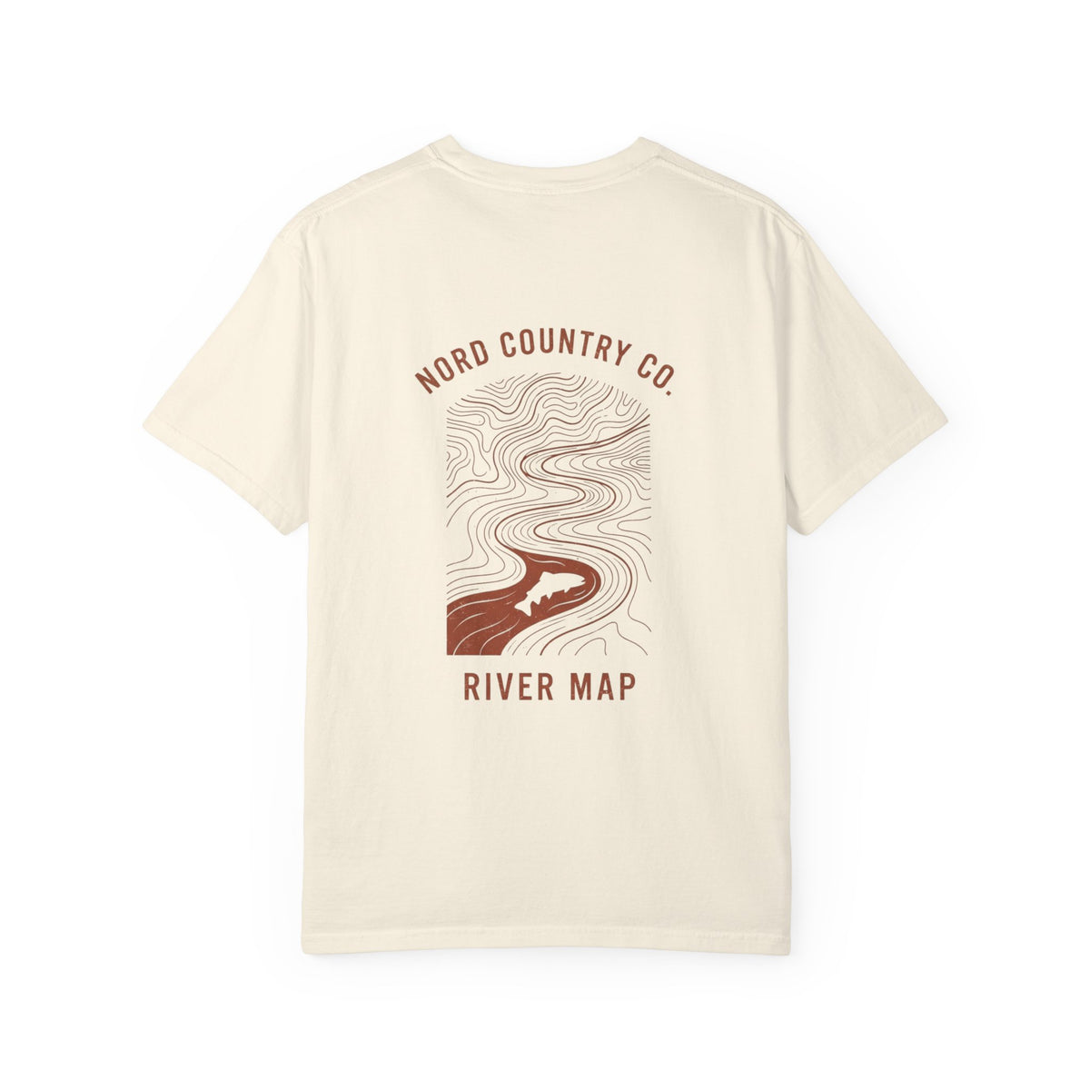 River Map Graphic T-Shirt — Nord Country Co. Topographic River Design