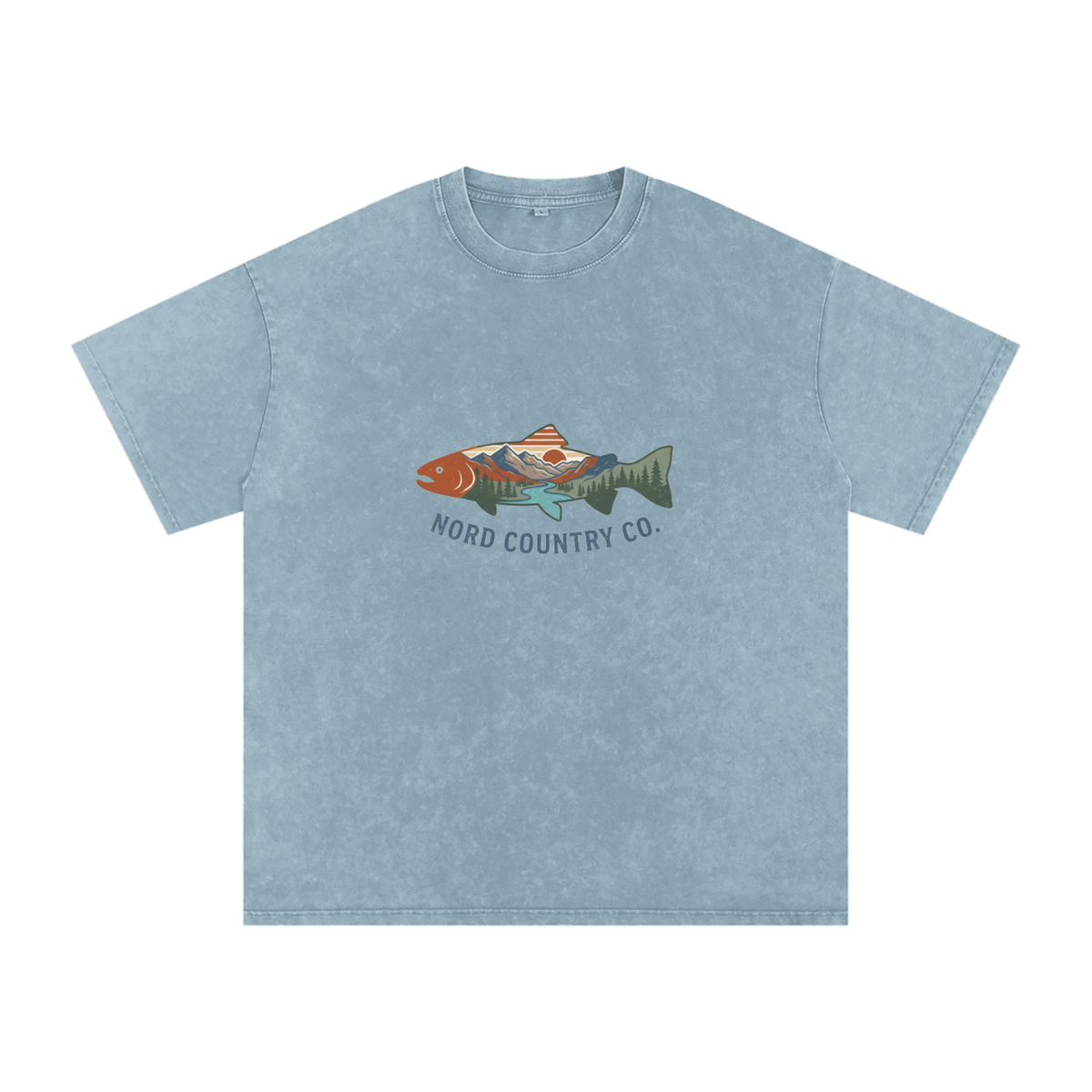 T-shirt Truite Rivière — Coupe Oversize