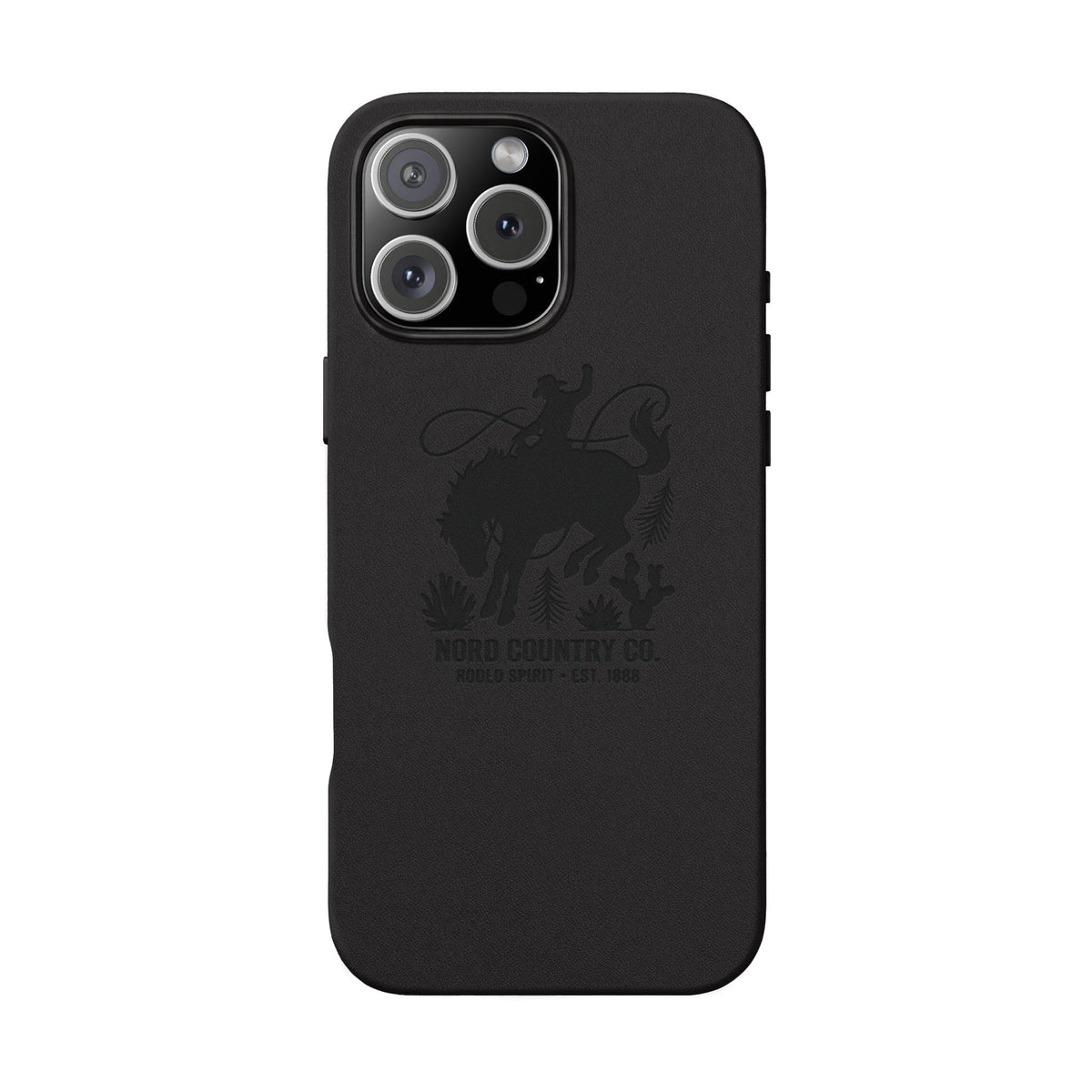 Étui Téléphone Cuir Gravé — Design Minimaliste Chameau