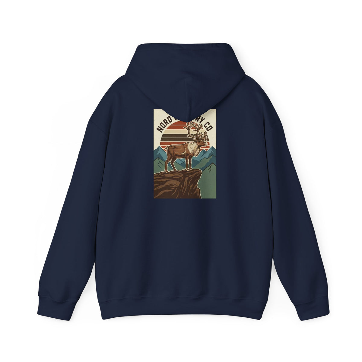 Reindeer Mountain Hoodie — Retro Sunset