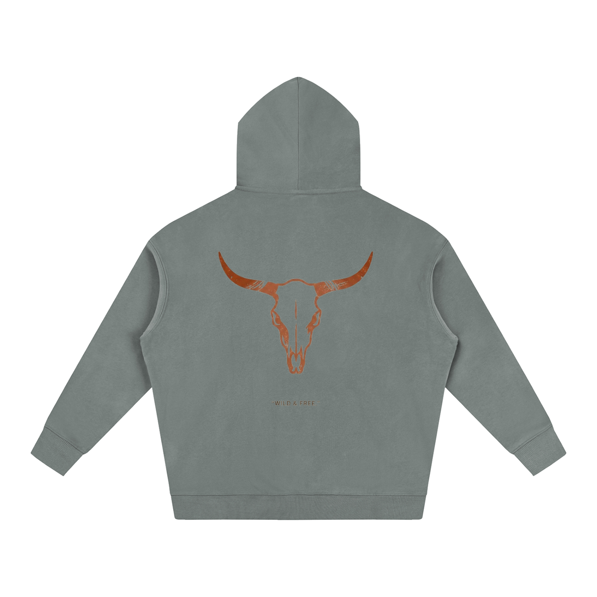 Coton Ouaté Oversize — Crâne de Longhorn Sauvage