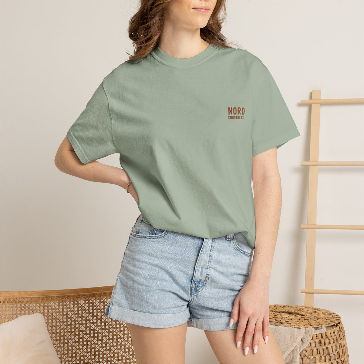 Nord Country Co. Cowboy Horse T-Shirt — Retro Mountain Sunset Graphic Tee