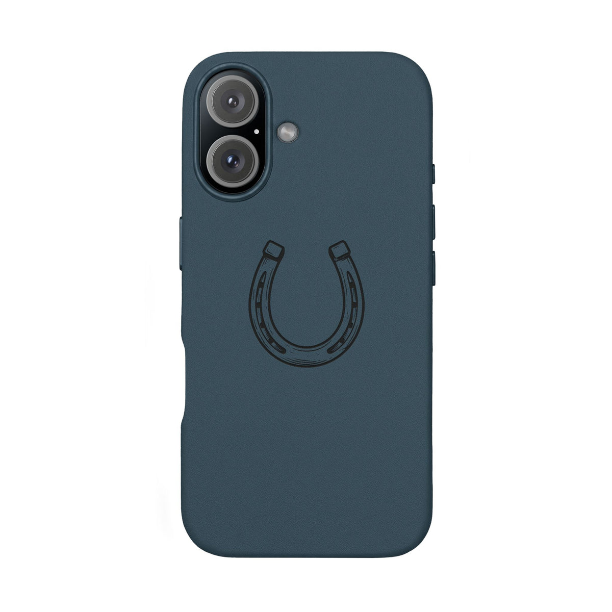 Étui Téléphone Cuir Gravé — Fer à Cheval Minimaliste