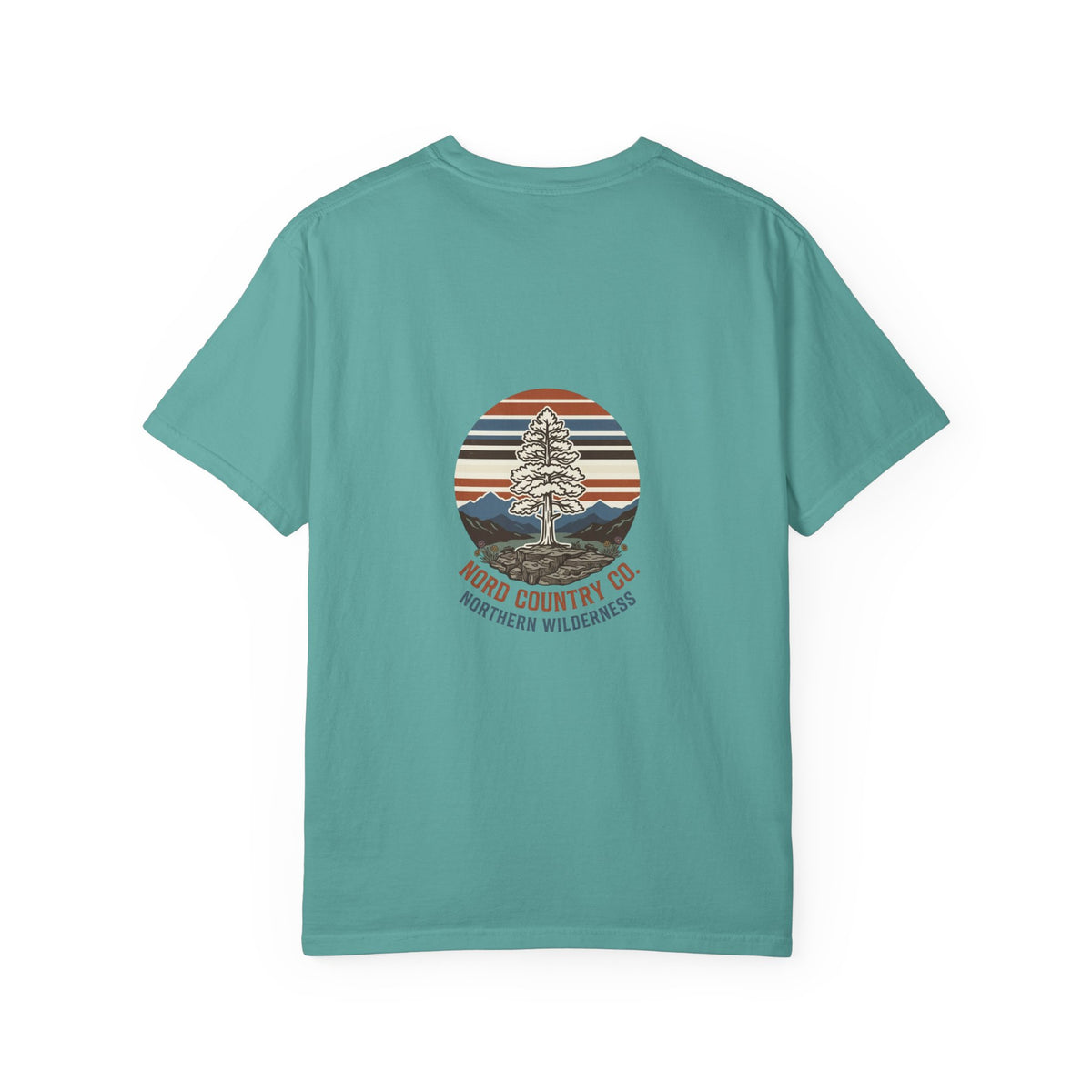Northern Wilderness Graphic T-Shirt — Nord Country Co. Retro Tree Chest & Back Print