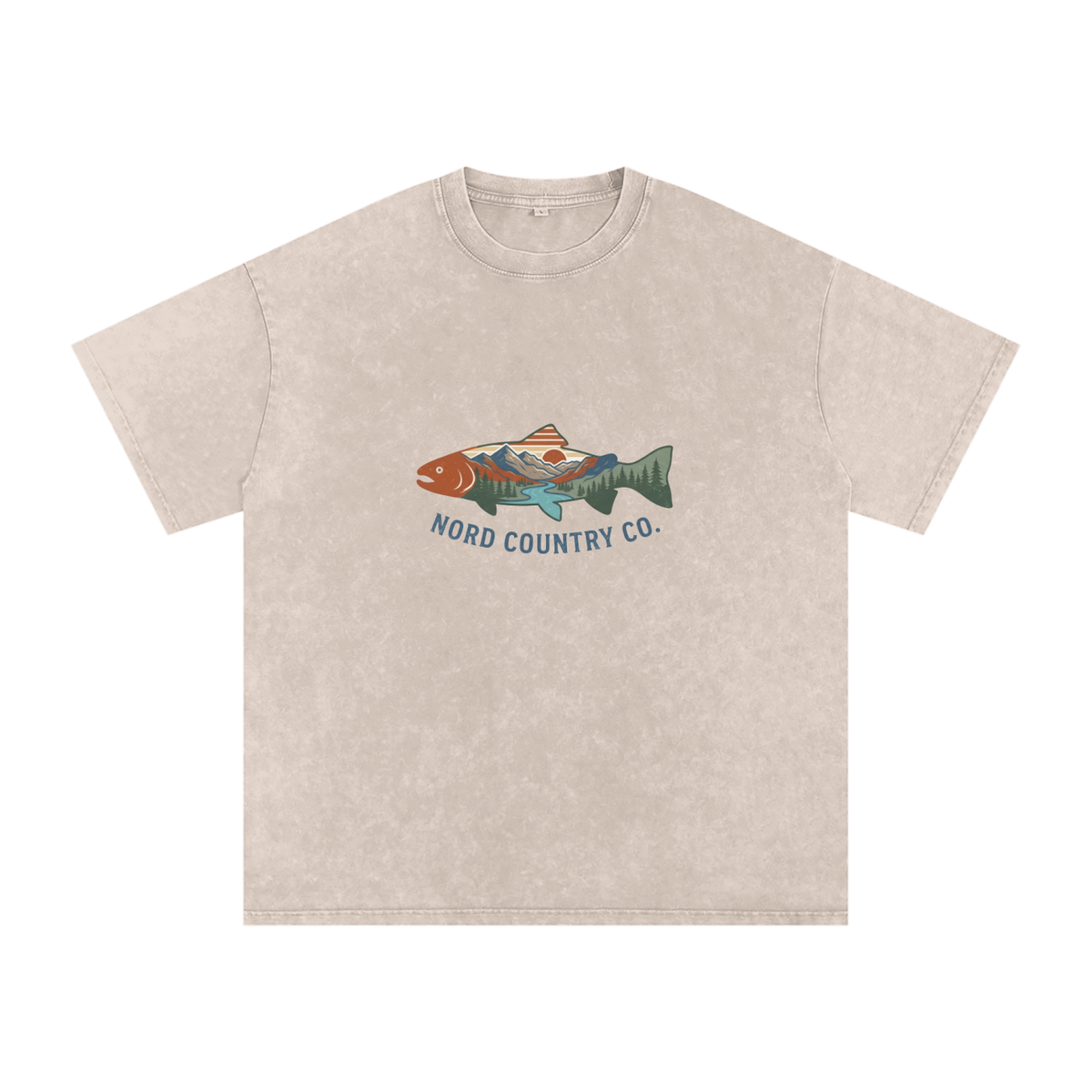 T-shirt Truite Rivière — Coupe Oversize — Nord Country Co.
