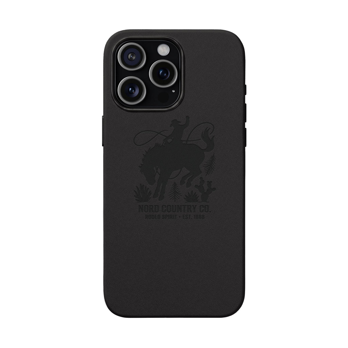 Étui Téléphone Cuir Gravé — Design Minimaliste Chameau