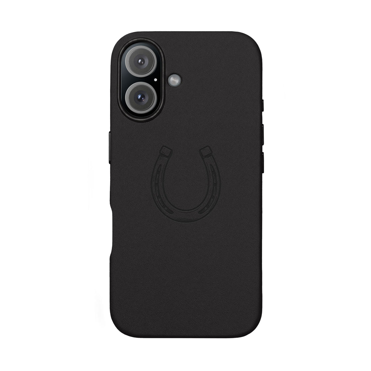 Étui Téléphone Cuir Gravé — Fer à Cheval Minimaliste