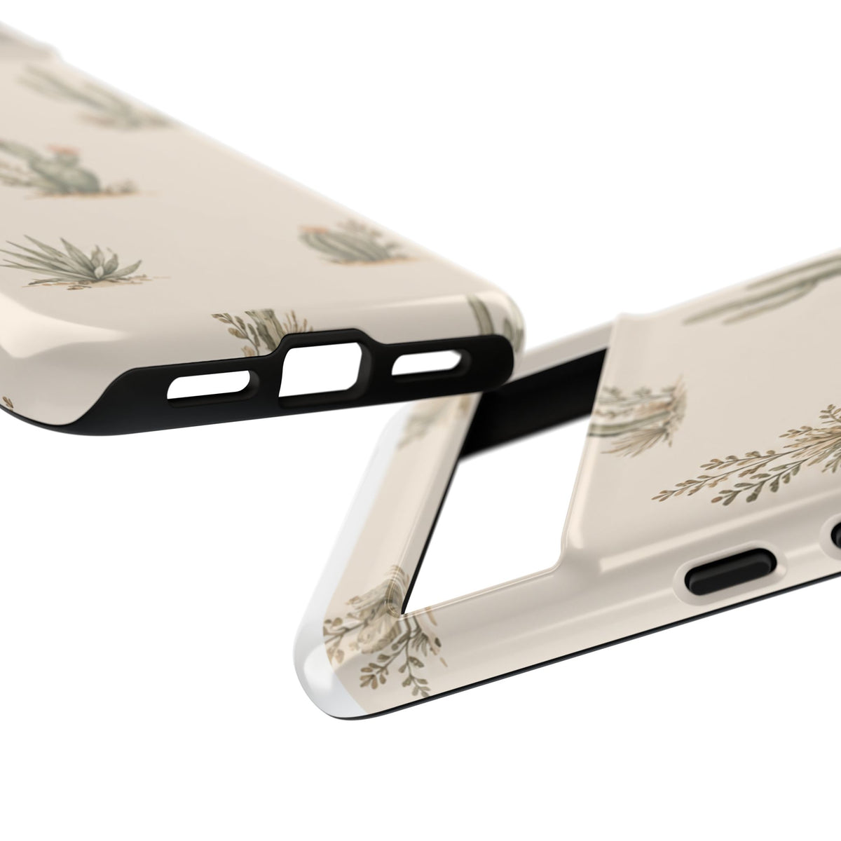 Cactus Pattern Tough Phone Case — Desert Floral Protective Cover