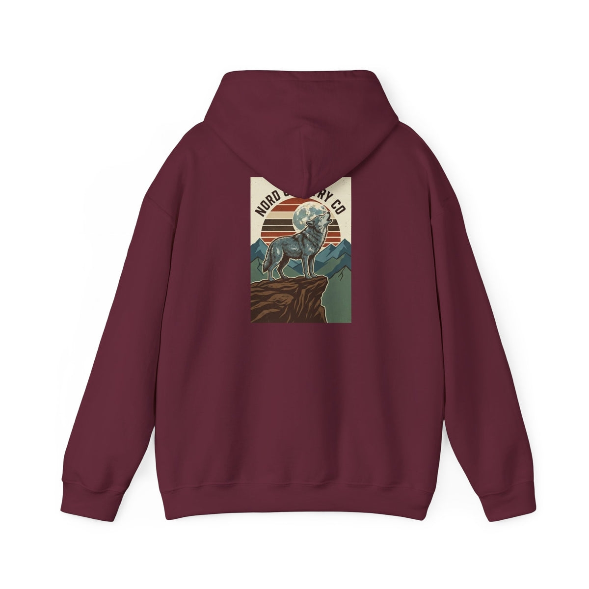 Wolf Hoodie — Mountain Sunset