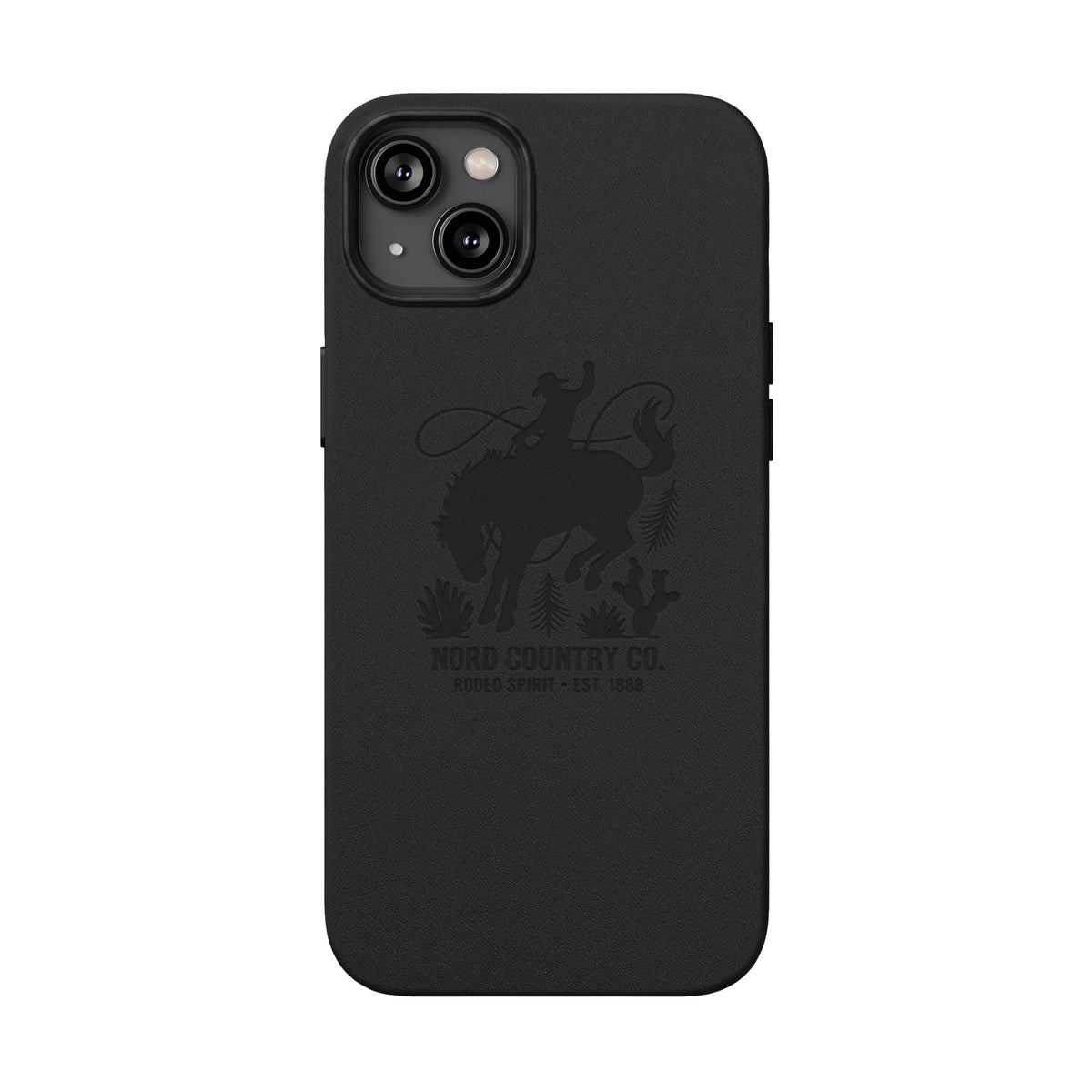 Étui Téléphone Cuir Gravé — Design Minimaliste Chameau