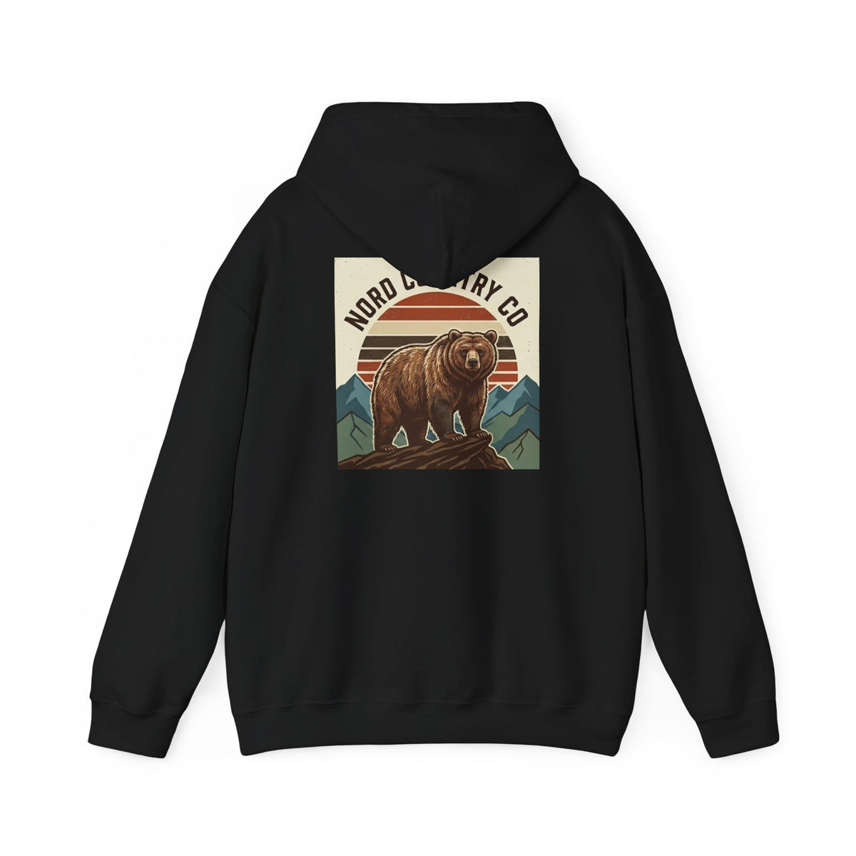 Vintage Bear Hoodie — Mountain Graphic