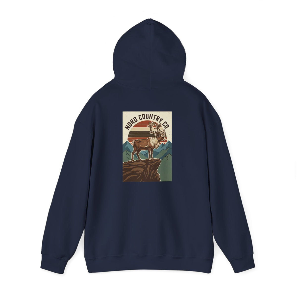 Reindeer Mountain Hoodie — Retro Sunset