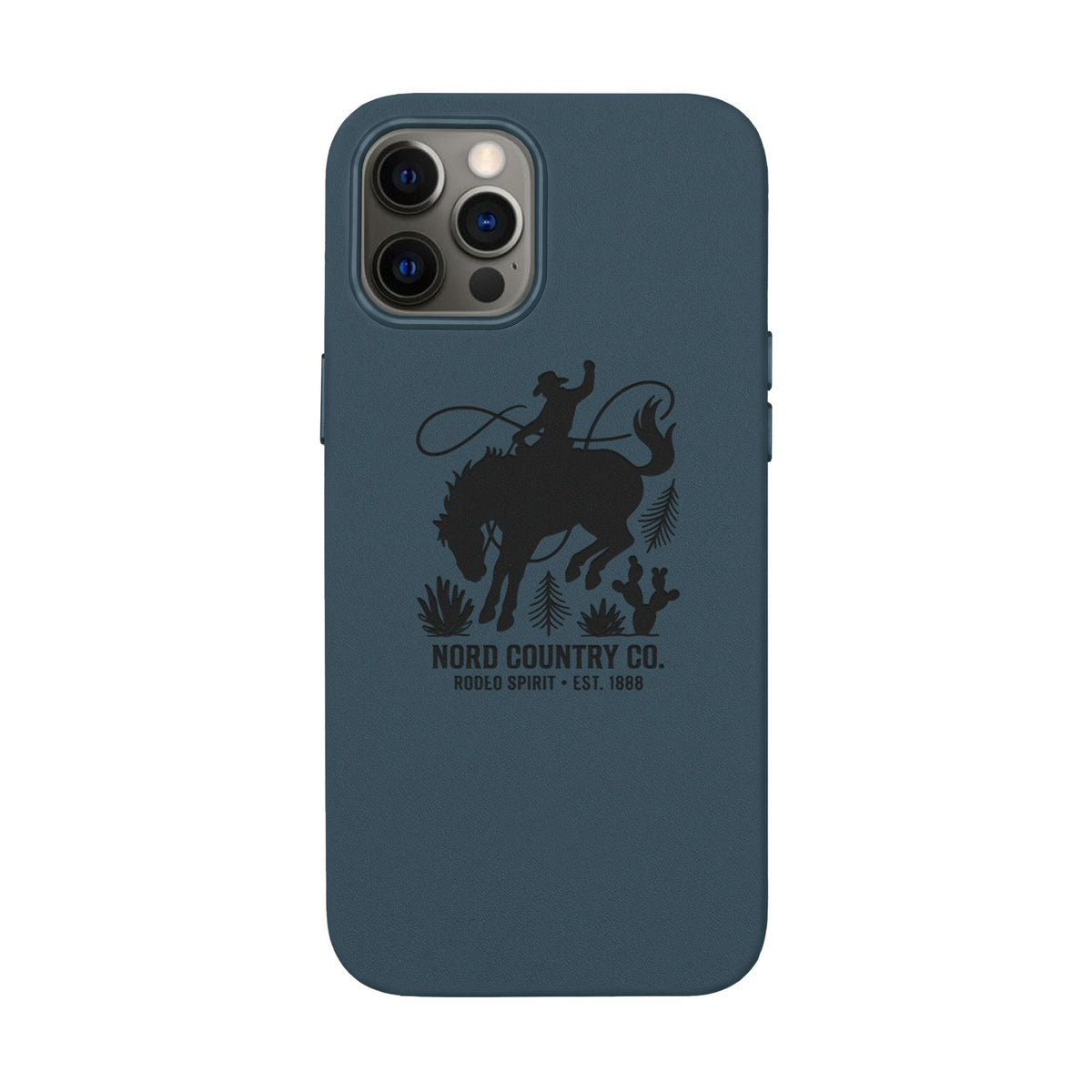 Étui Téléphone Cuir Gravé — Design Minimaliste Chameau