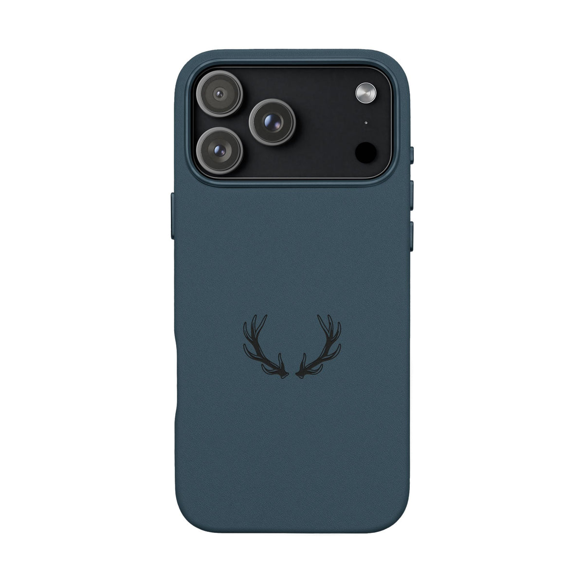 Étui Téléphone Cuir Gravé — Bois de Cerf Minimaliste