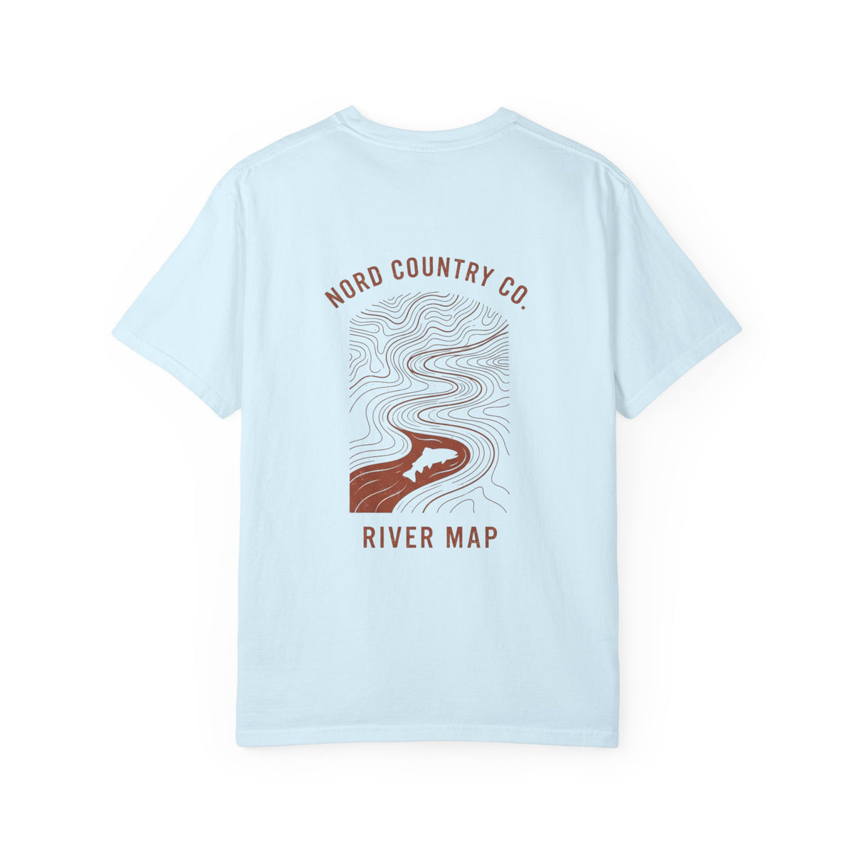River Map Graphic T-Shirt — Nord Country Co. Topographic River Design