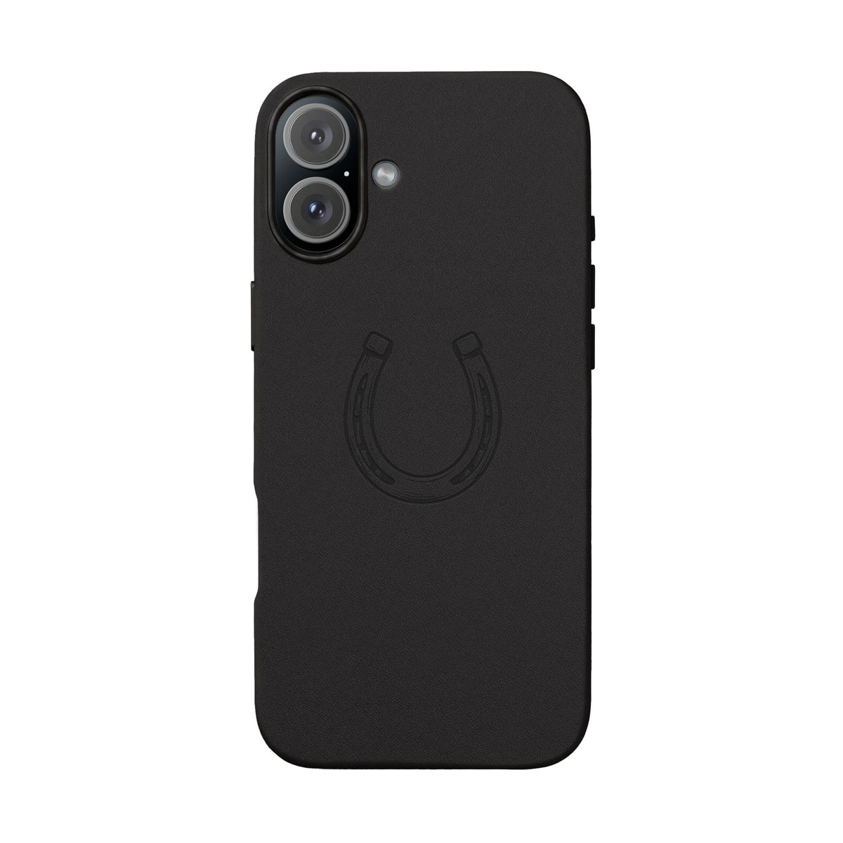 Étui Téléphone Cuir Gravé — Fer à Cheval Minimaliste