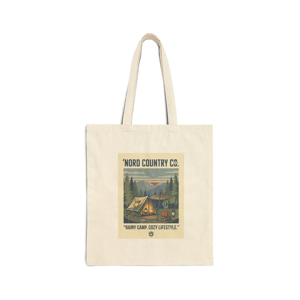 Tote Bag Toile — Camping Sous la Pluie