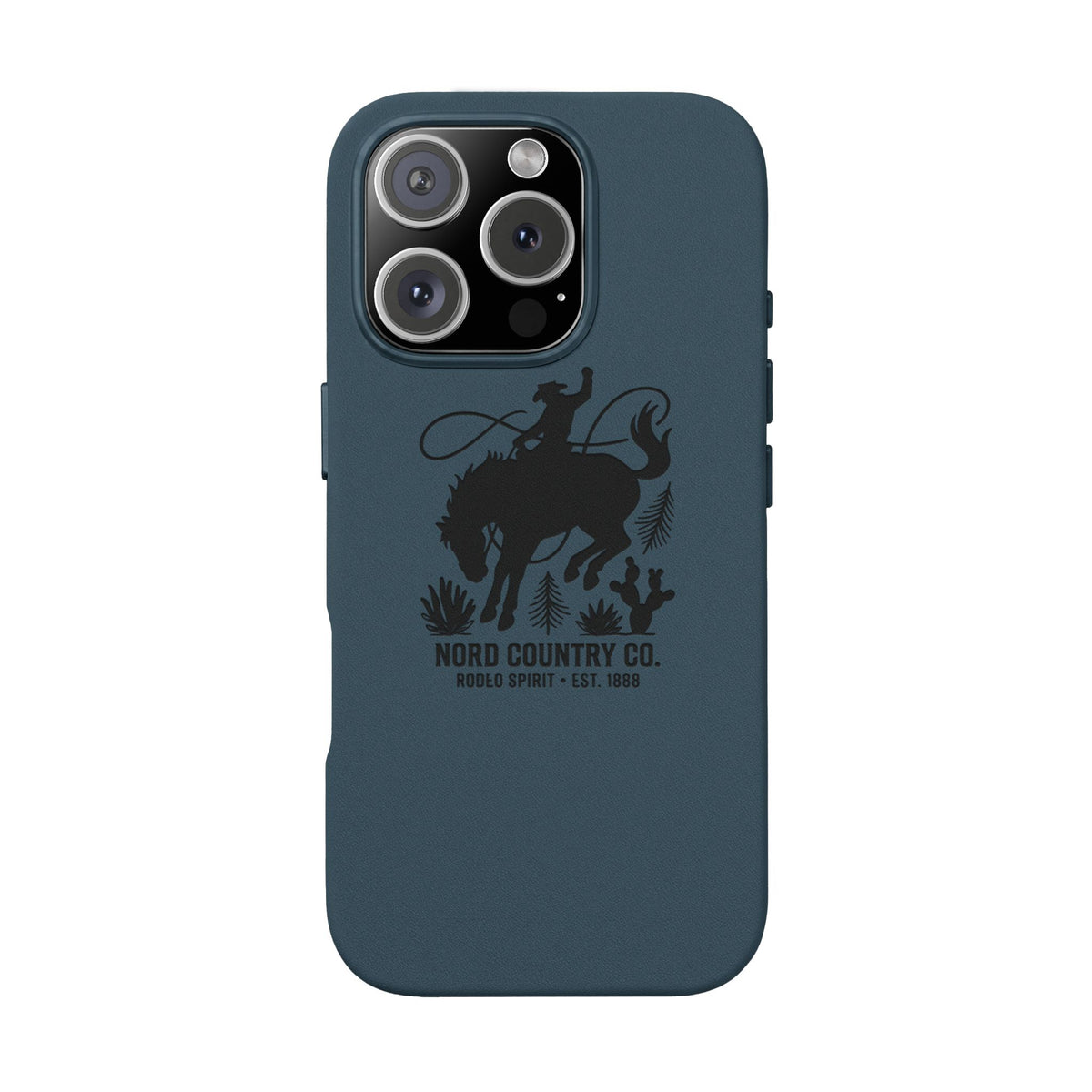 Étui Téléphone Cuir Gravé — Design Minimaliste Chameau