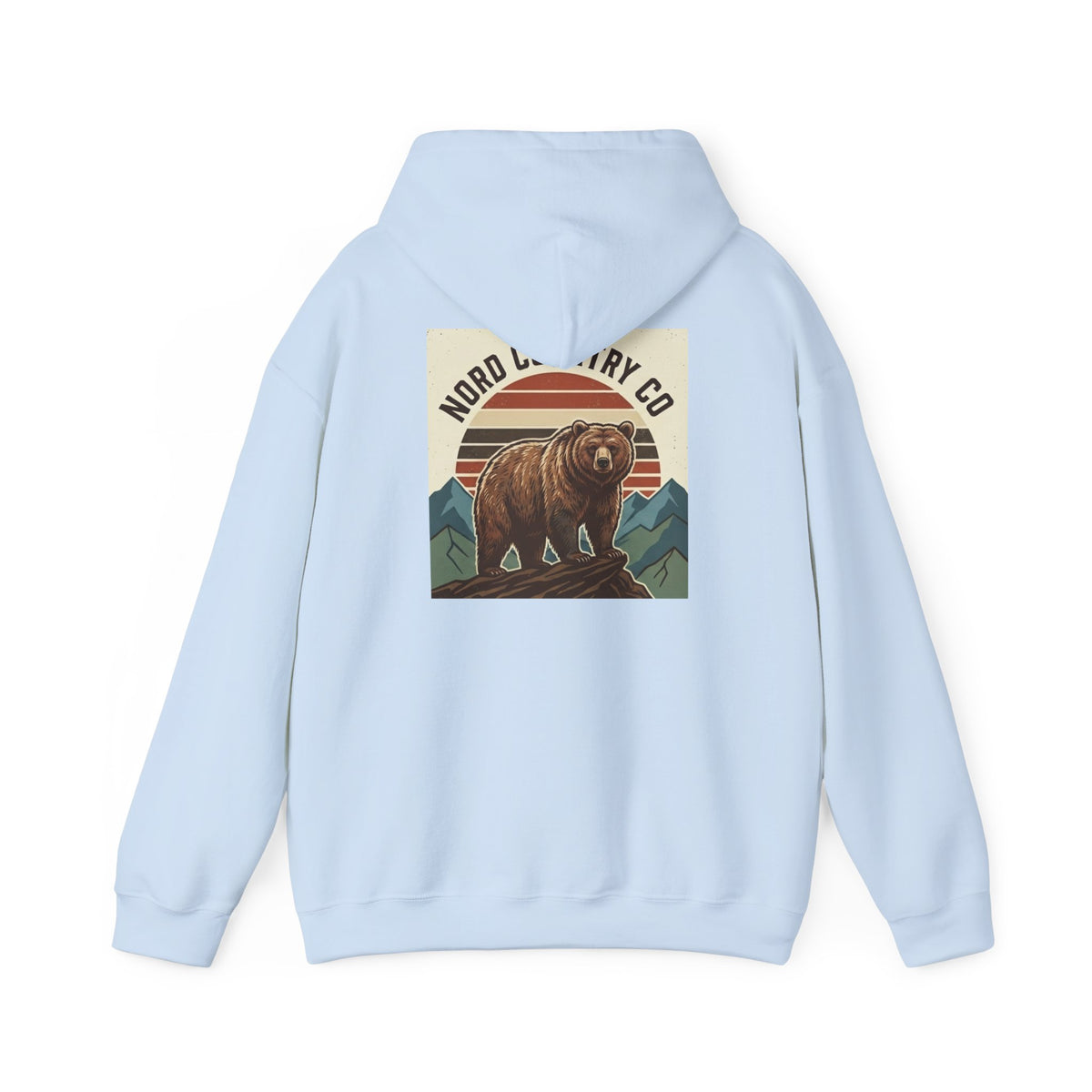 Vintage Bear Hoodie — Mountain Graphic
