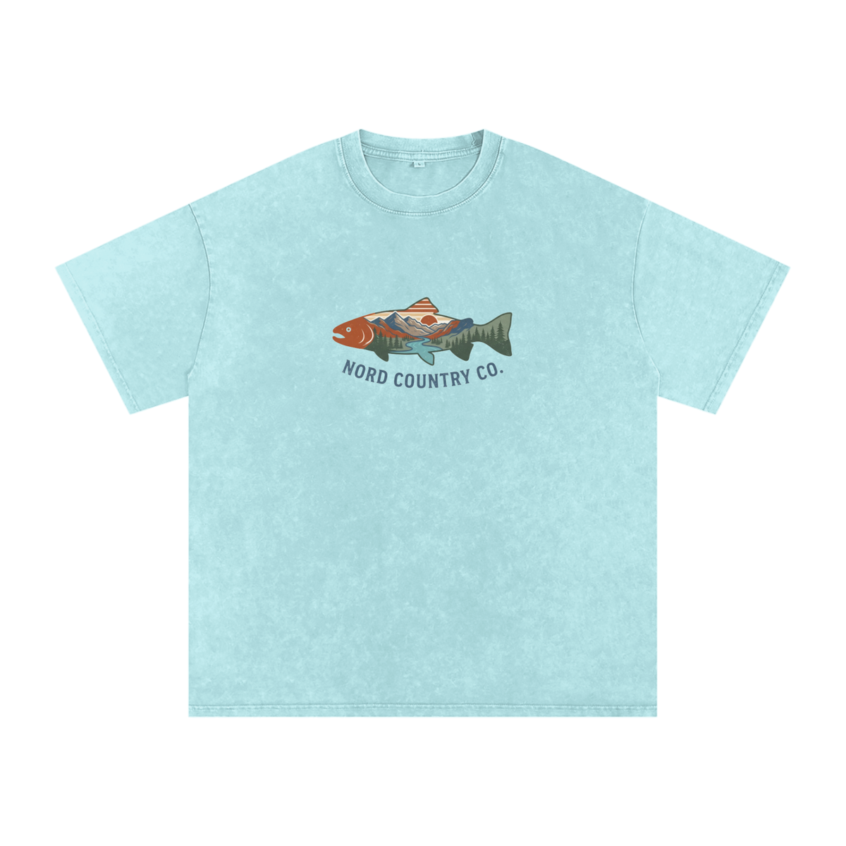 T-shirt Truite Rivière — Coupe Oversize