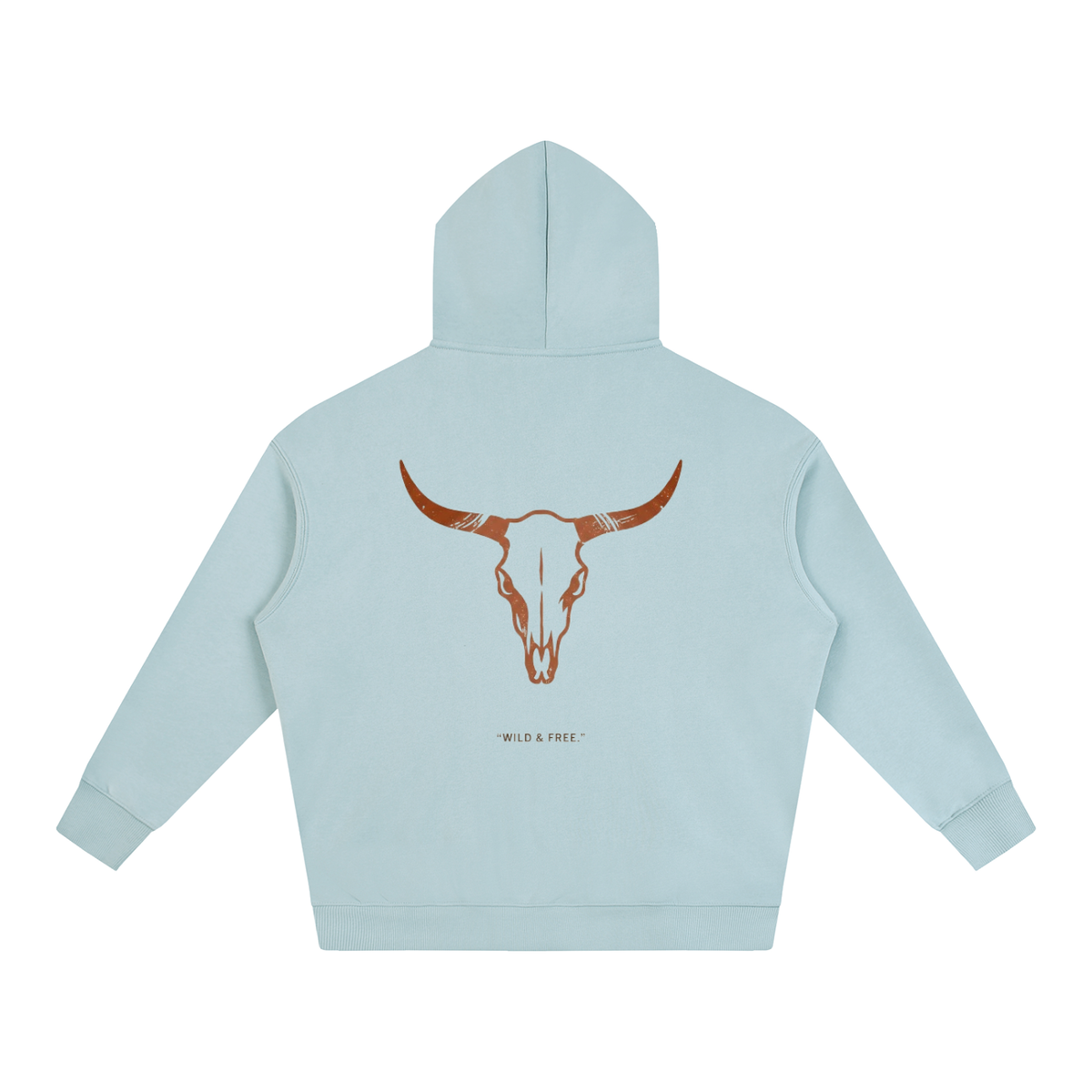 Coton Ouaté Oversize — Crâne de Longhorn Sauvage