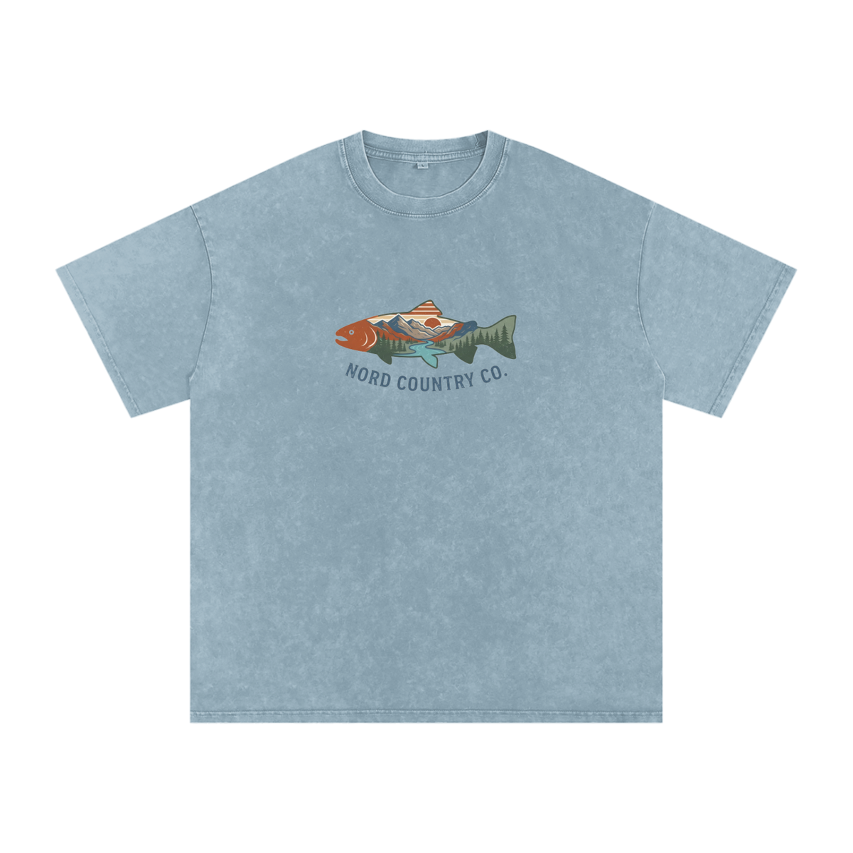 T-shirt Truite Rivière — Coupe Oversize