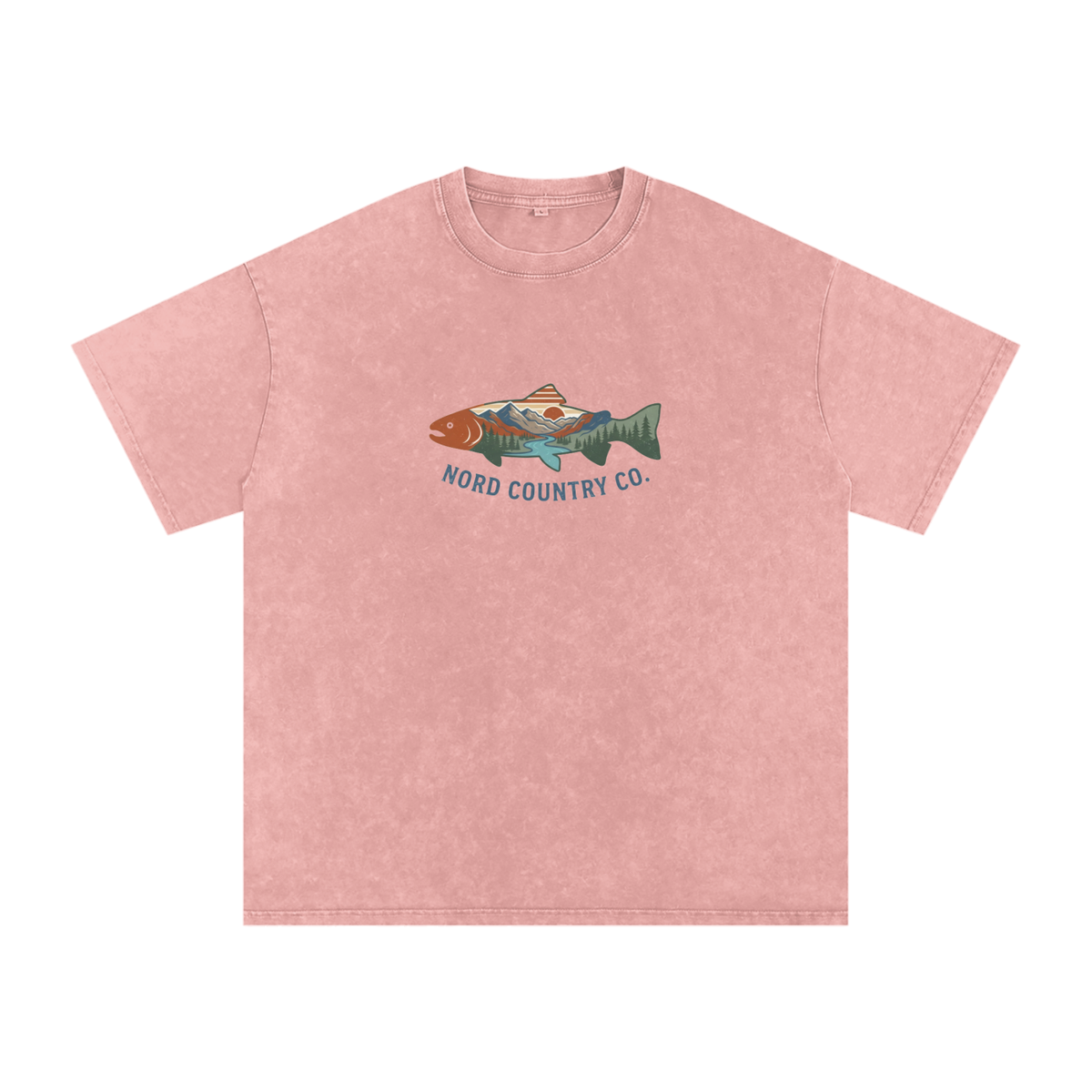 T-shirt Truite Rivière — Coupe Oversize