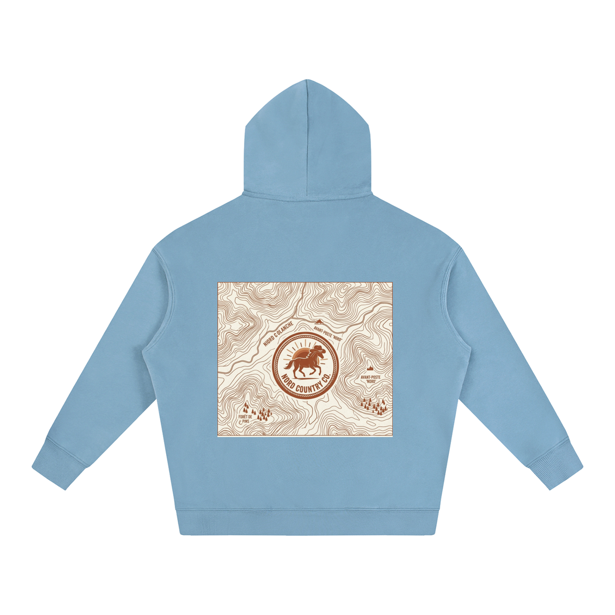 Coton Ouaté Oversize — Carte du Territoire — coloris