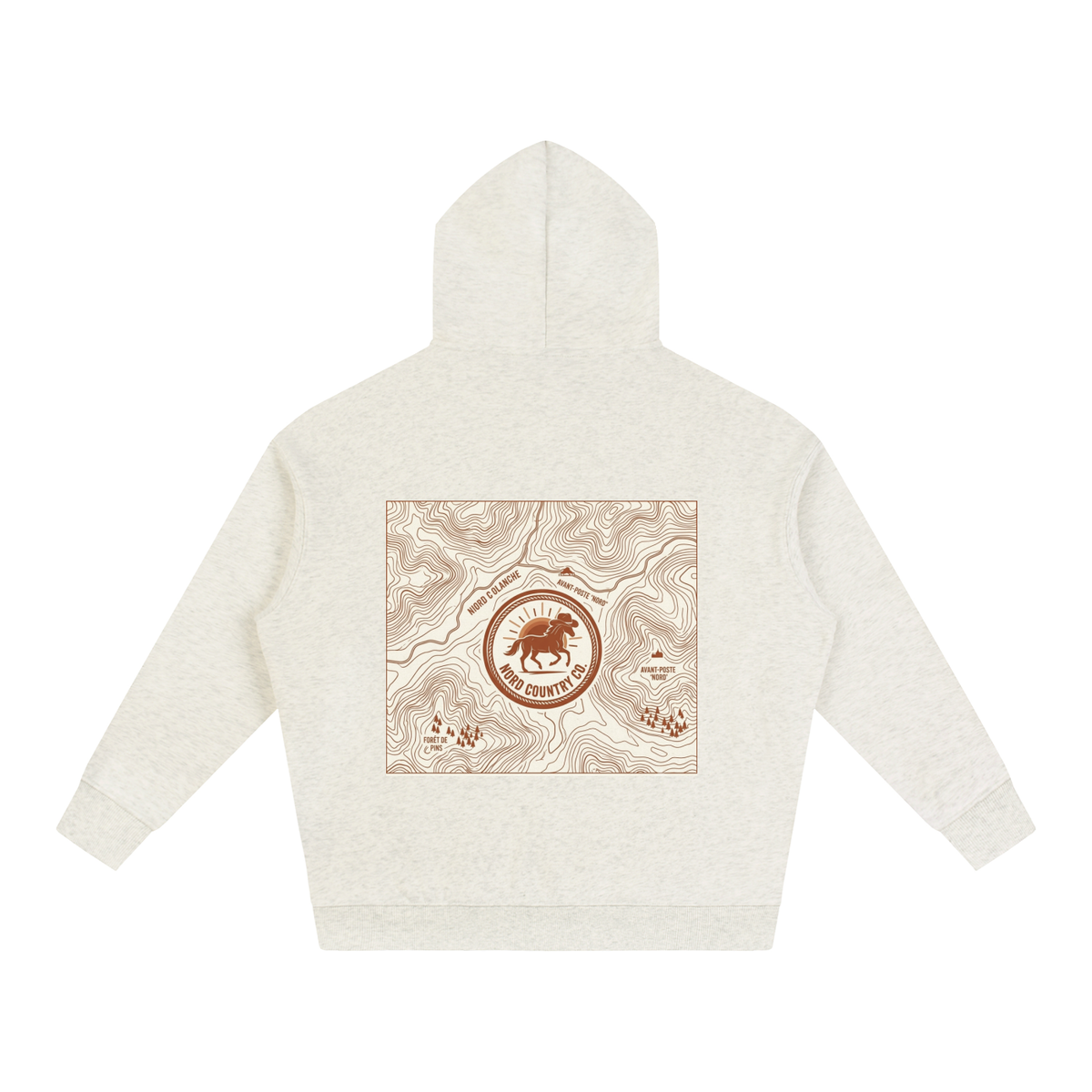 Coton Ouaté Oversize — Carte du Territoire — coloris