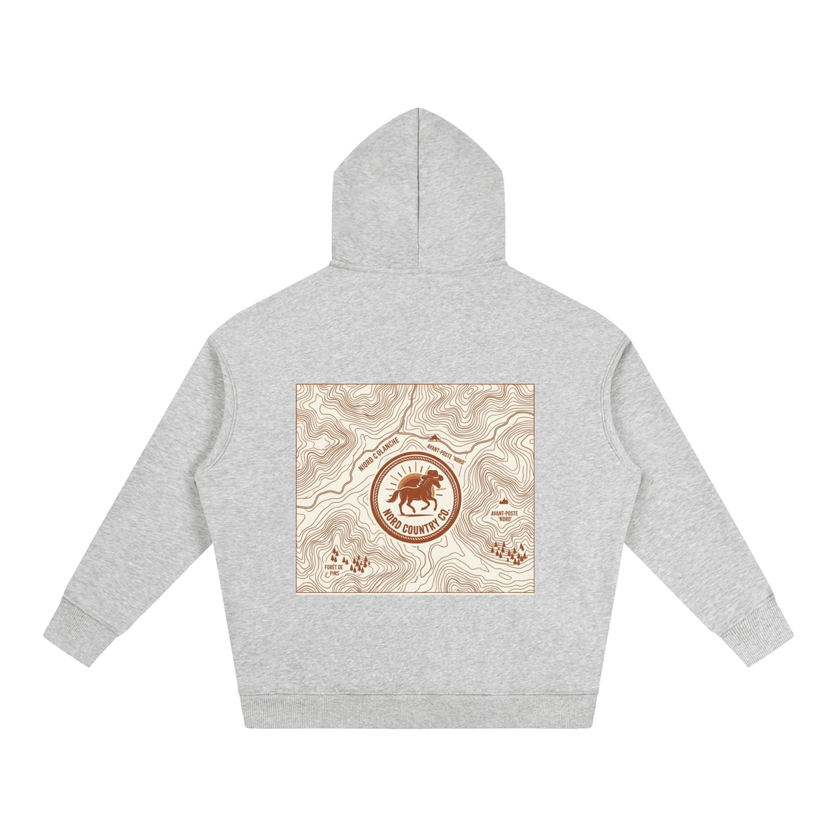 Coton Ouaté Oversize — Carte du Territoire — coloris