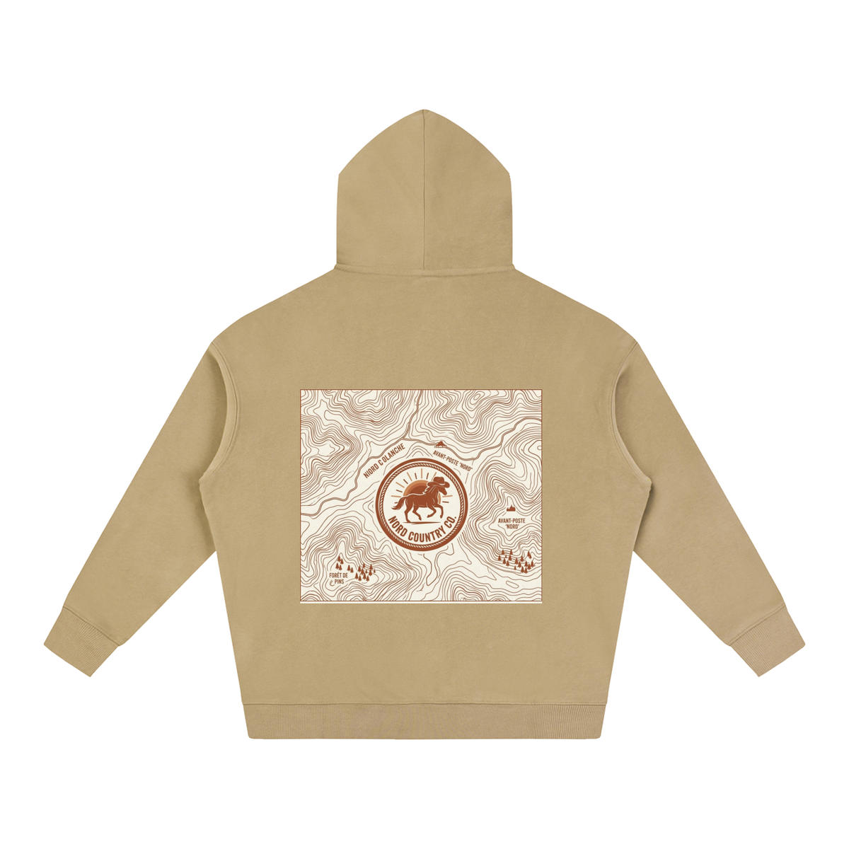 Coton Ouaté Oversize — Carte du Territoire — coloris