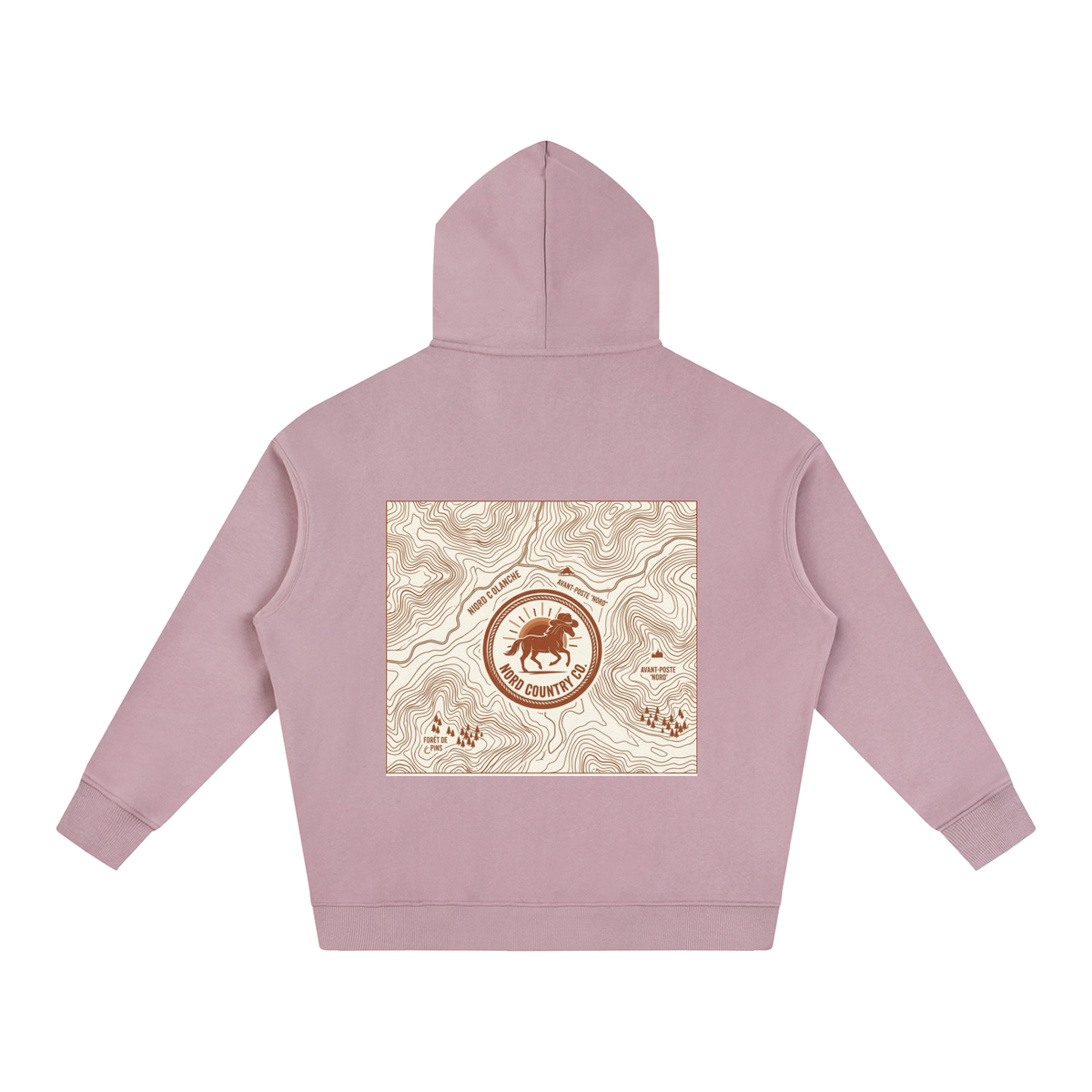 Coton Ouaté Oversize — Carte du Territoire — coloris
