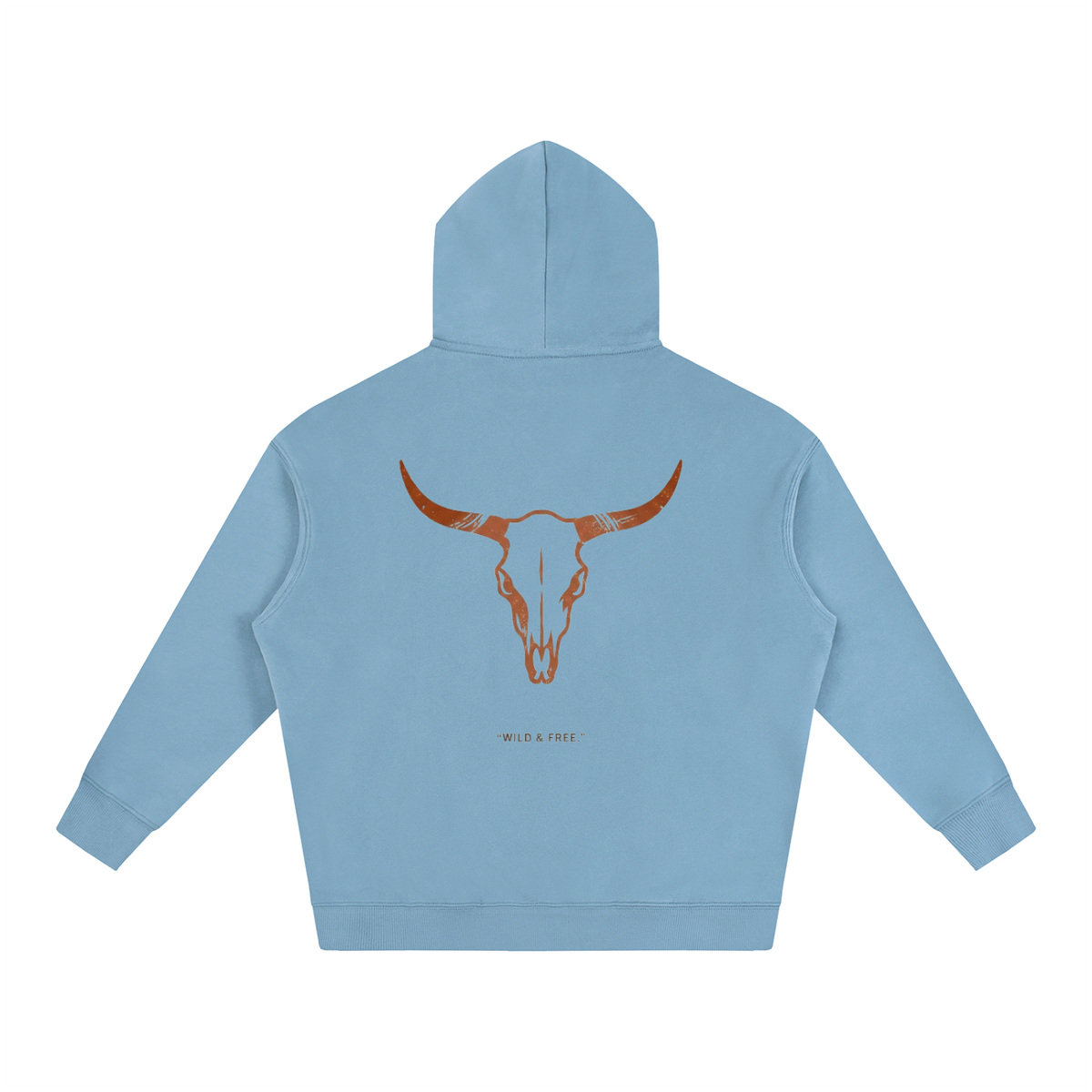 Coton Ouaté Oversize — Crâne de Longhorn Sauvage — coloris