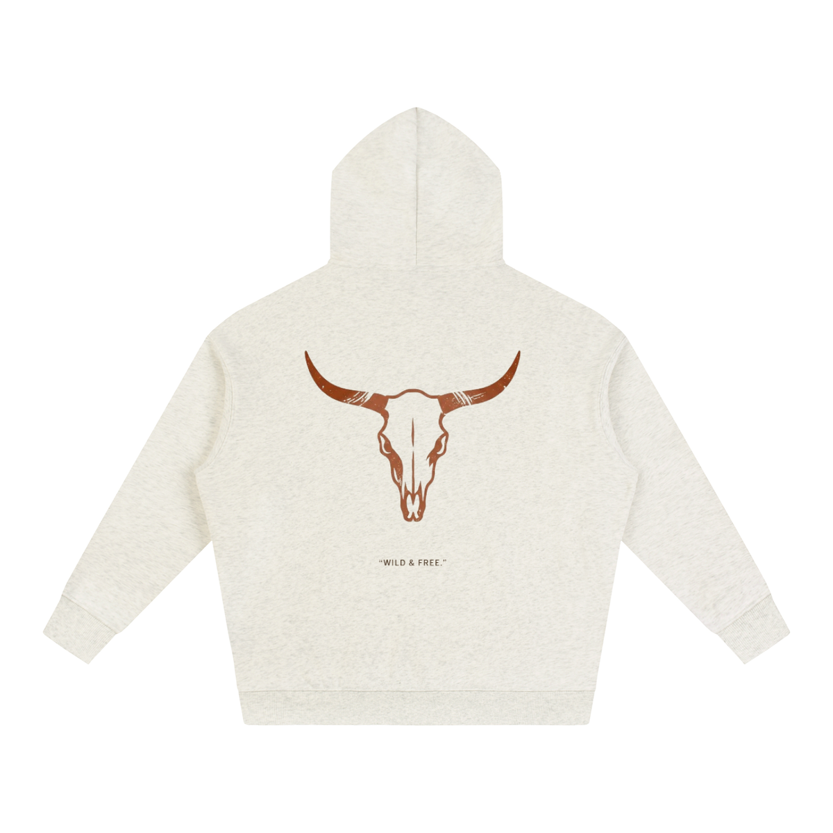 Coton Ouaté Oversize — Crâne de Longhorn Sauvage — coloris