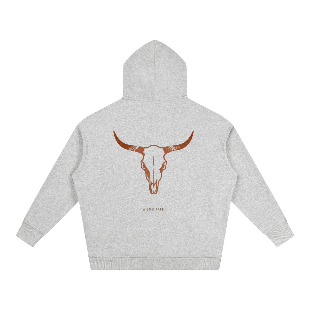 Coton Ouaté Oversize — Crâne de Longhorn Sauvage — coloris