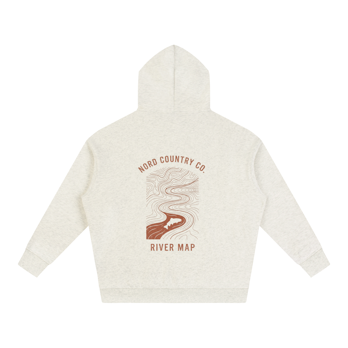 Coton Ouaté Oversize — Carte de Rivière Nord Country Co. — coloris