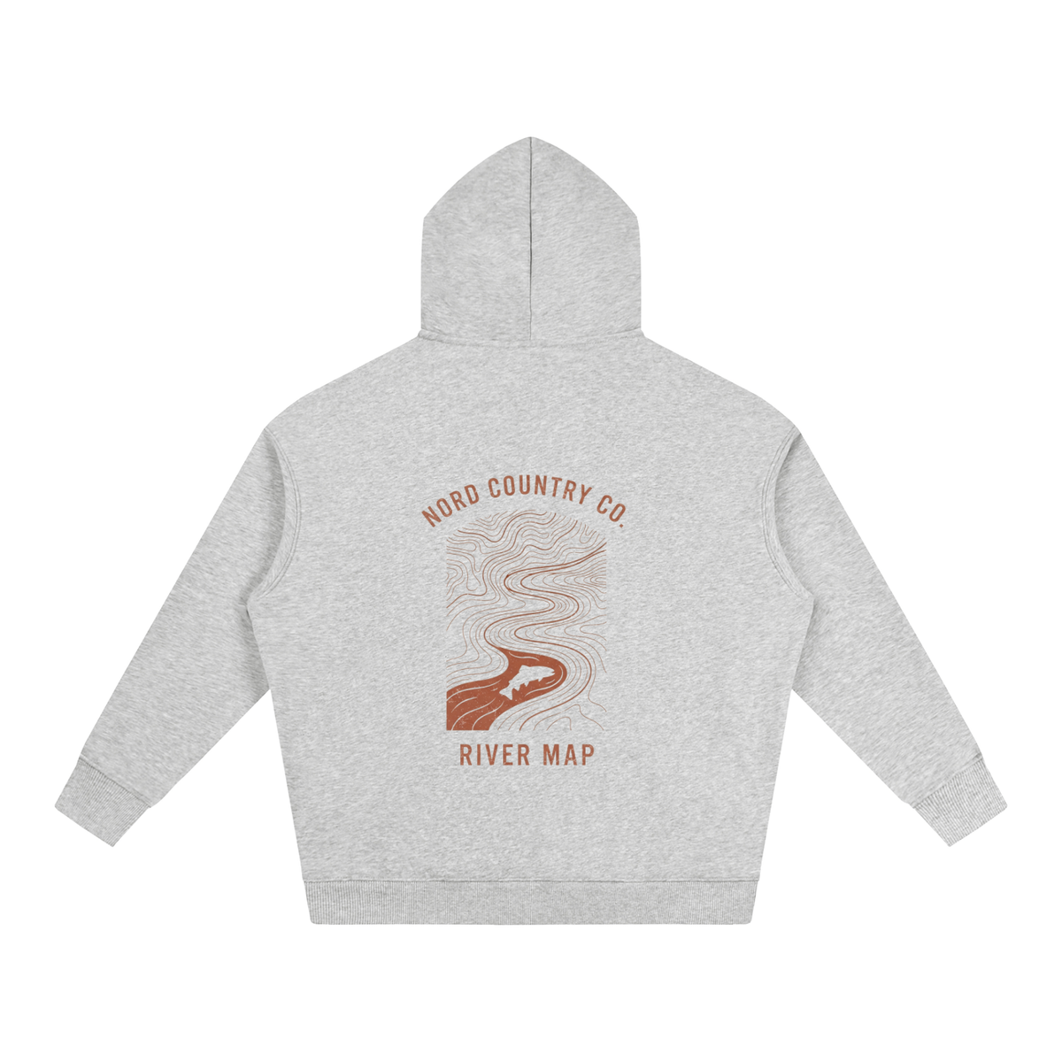 Coton Ouaté Oversize — Carte de Rivière Nord Country Co. — coloris