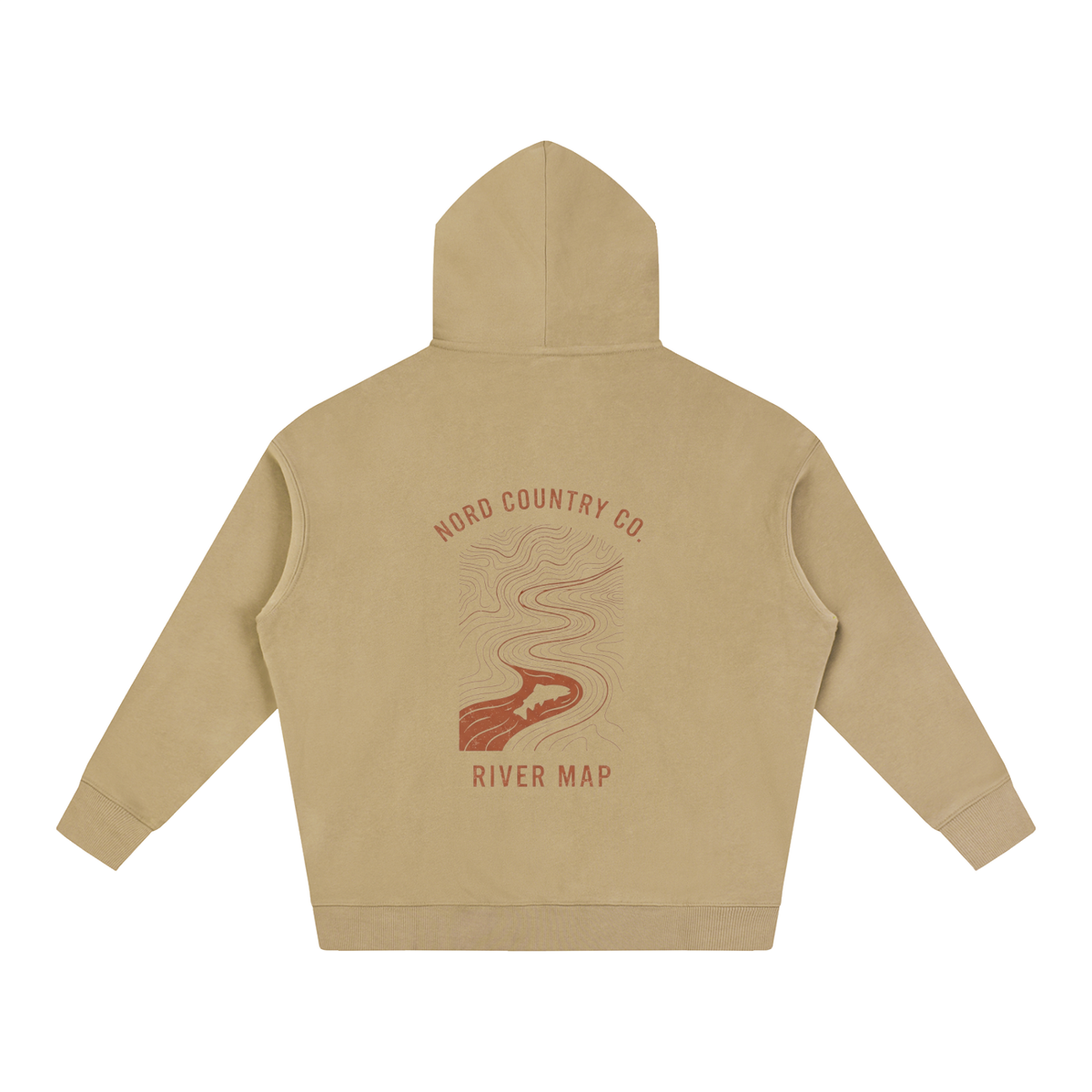 Coton Ouaté Oversize — Carte de Rivière Nord Country Co. — coloris