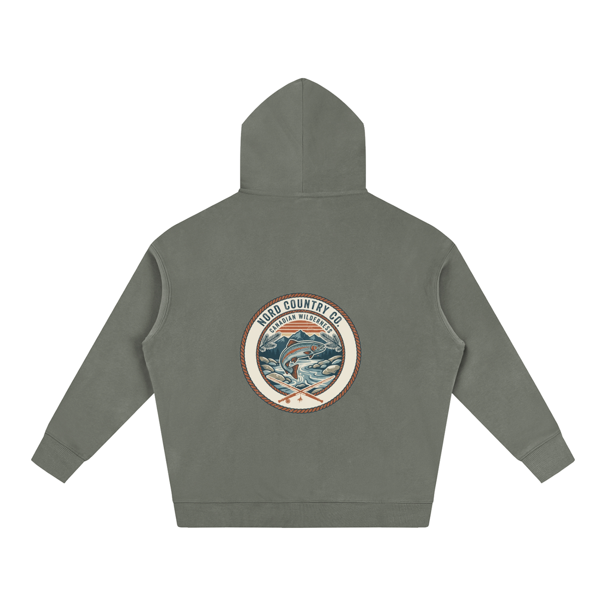 Coton Ouaté Oversize — Badge Pêche Sauvage