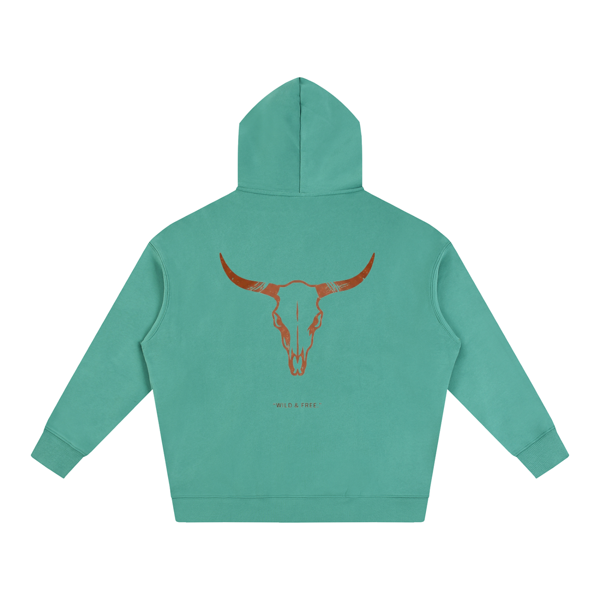 Coton Ouaté Oversize — Crâne de Longhorn Sauvage
