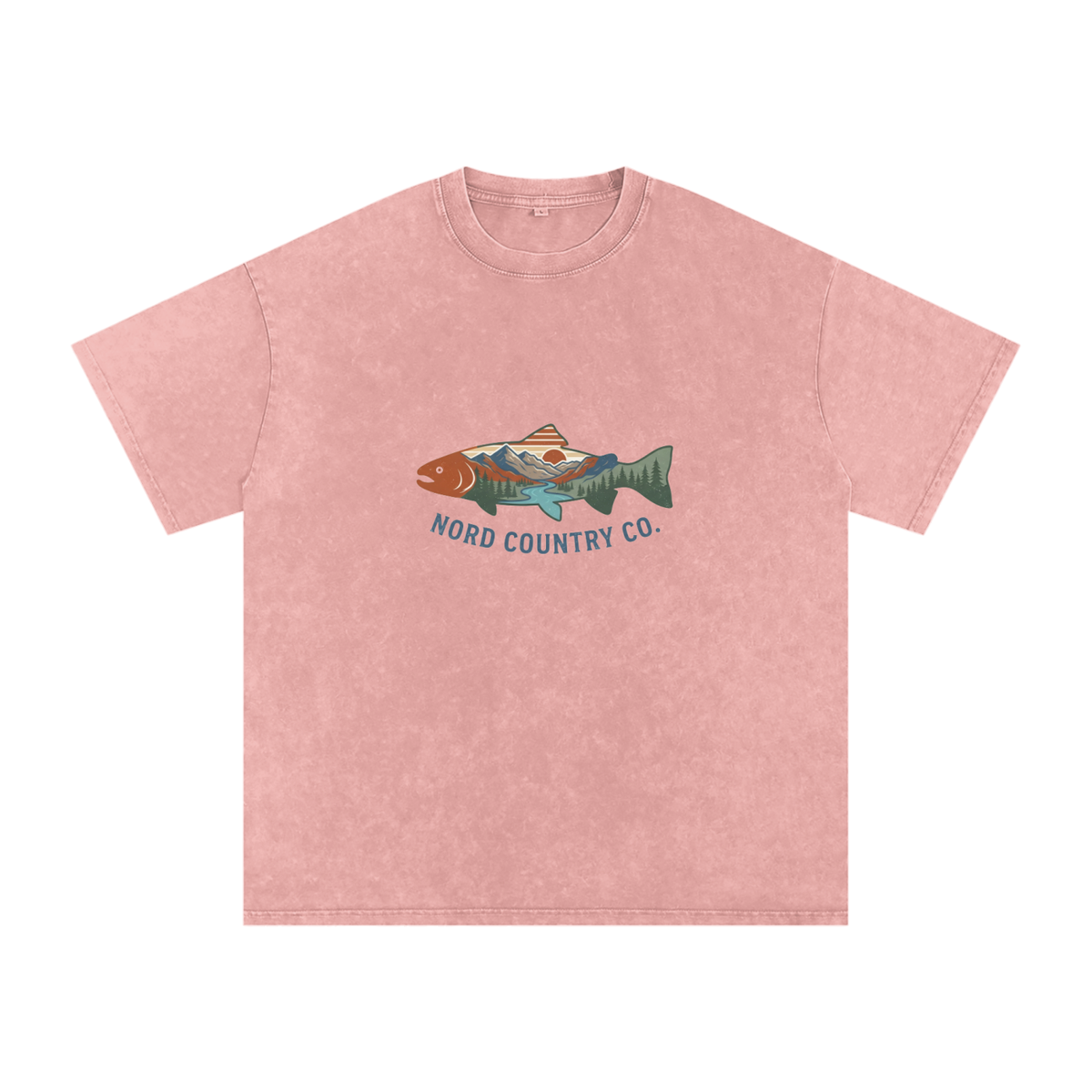 T-shirt Truite Rivière — Coupe Oversize