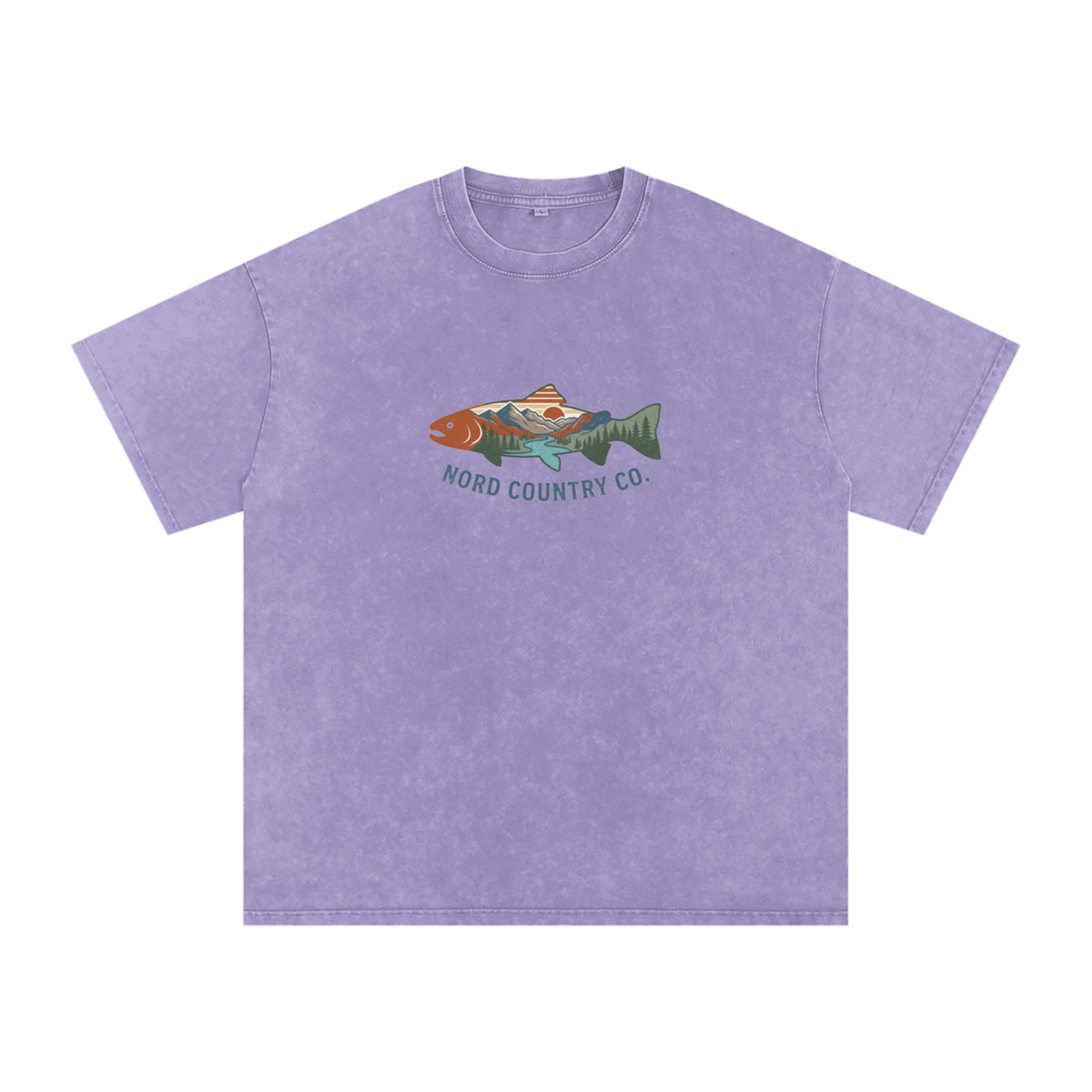 T-shirt Truite Rivière — Coupe Oversize