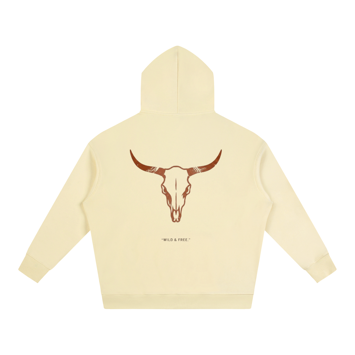 Coton Ouaté Oversize — Crâne de Longhorn Sauvage