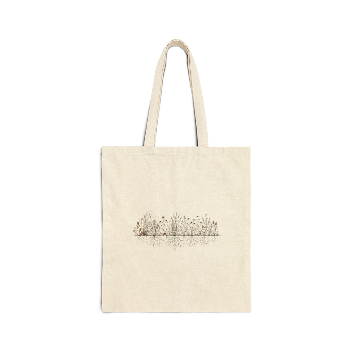 Tote Bag Toile Racines Sauvages — vue à plat — Nord Country Co.